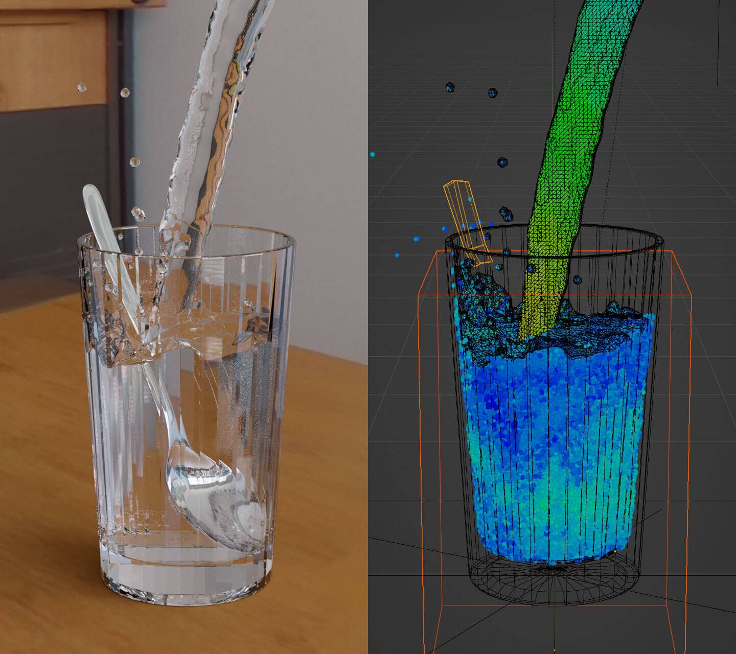Blender Fluid Simulation Water Glass